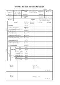 室内供暖系统辅助设备安装检验批质量验收记录