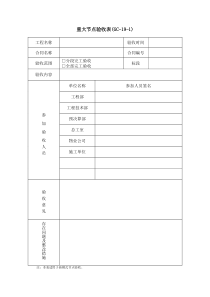 重大节点验收表