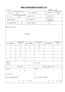 避雷及接地装置接地电阻