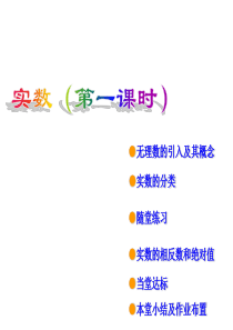 人教版七年级下册数学实数