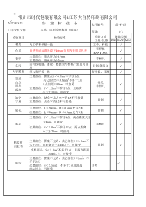 印刷上光裱纸模切成型检验标准(通标)