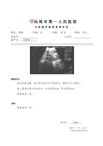 B超报告单模板