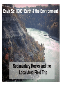 Lecture 7 - Sedimentary Rocks  沉积岩