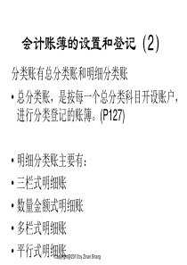 会计账簿的设置和登记(2