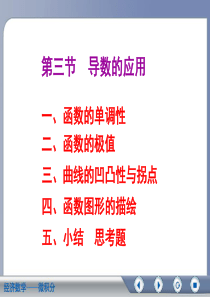 经济数学微积分 第二版第四章  第三节  导数的应用