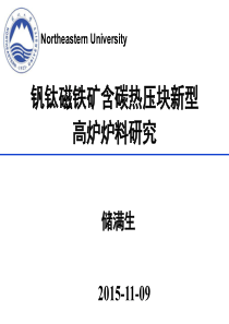 储满生--钒钛磁铁矿含碳热压块新型高炉炉料研究