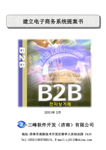 建立电子商务系统提案书（B2B）