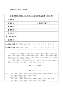 《建设工程施工现场五方责任主体履责情况自查表》