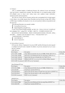 芯对象主要对有线和无线通信标准提供IP解决方案