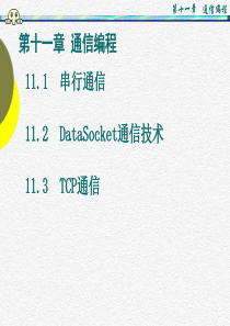 虚拟仪器 labview 课件PPT 第十一章 通信编程