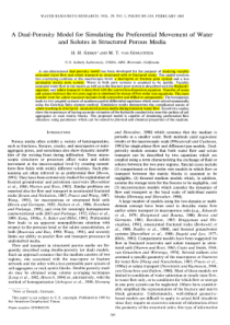 A dual-porosity model for simulating the preferent