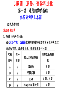 专题四第一讲遗传的物质基础