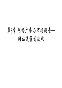 第5章 网络广告与市场调研――从获取流量开始