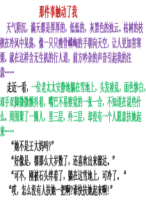 满分作文 触动了我的心灵