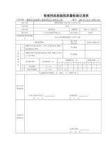 削坡挖泥质量检验记录表1