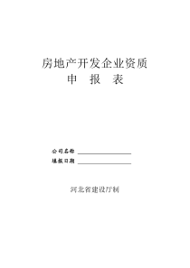 41房地产开发企业资质申报表