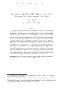 Experiments on the Practical IO Efficiency of Geom