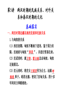 第5讲  两汉时期的民族关系、对外关系和秦汉时期的文化