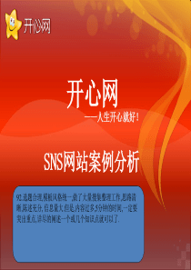 开心网SNS网站电子商务案例分析