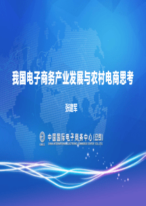 我国电子商务产业发展与农村电商思考-张建军