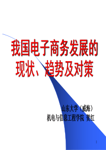 我国电子商务发展的现状、趋势及对策