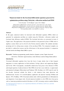 Numerical study for the fractional differential eq