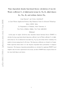 Time dependent density functional theory calculati