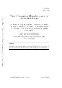 Time-of-Propagation Cherenkov counter for particle