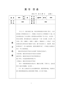 土木工程施工实习日志