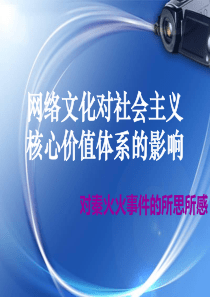 网络文化对社会主义核心价值体系的影响概要