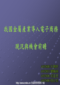 我国金属产业导入电子商务现况与机会前瞻(PPT 31页)