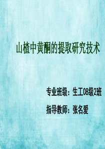 山楂中黄酮的提取研究技术ppt