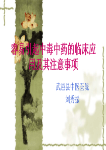 容易引起中毒中药 幻灯