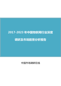 中国物联网行业调研报告 (2)