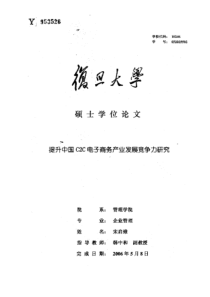 提升中国C2C电子商务产业发展竞争力研究