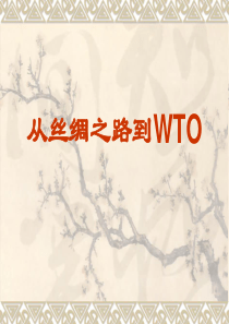 从丝绸之路到WTO