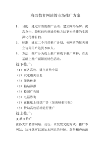 海西教育网站的市场推广方案