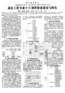 通信工程专业22课程体系建设与特色