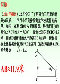 中考专题复习解直角三角形的应用()资料