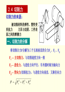 2.4 切削力、切削热和切削温度