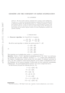 Geometry and the complexity of matrix multiplicati