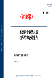 北大纵横-XXXX淮北矿业集团总部组织结构设计报告