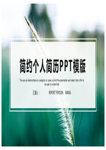 简约经典创意个性赢未来个人简历介绍PPT模板