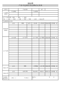 产品可追溯有效性演练记录表