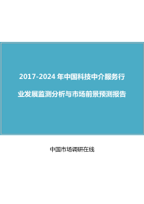 中国科技中介服务行业分析报告