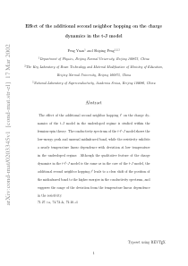 Effect of the additional second neighbor hopping o