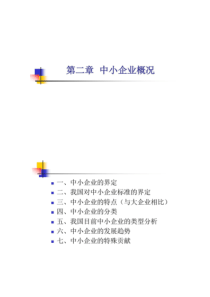 中小企业管理第二章中小企业概况概况