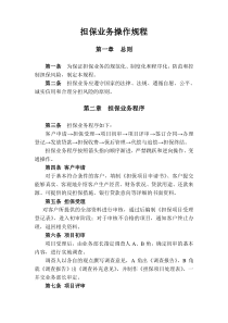 担保业务操作规程