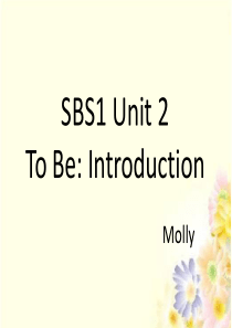 SBS1 Unit 2课件