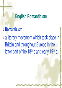 01 19th century literature --romanticism and words